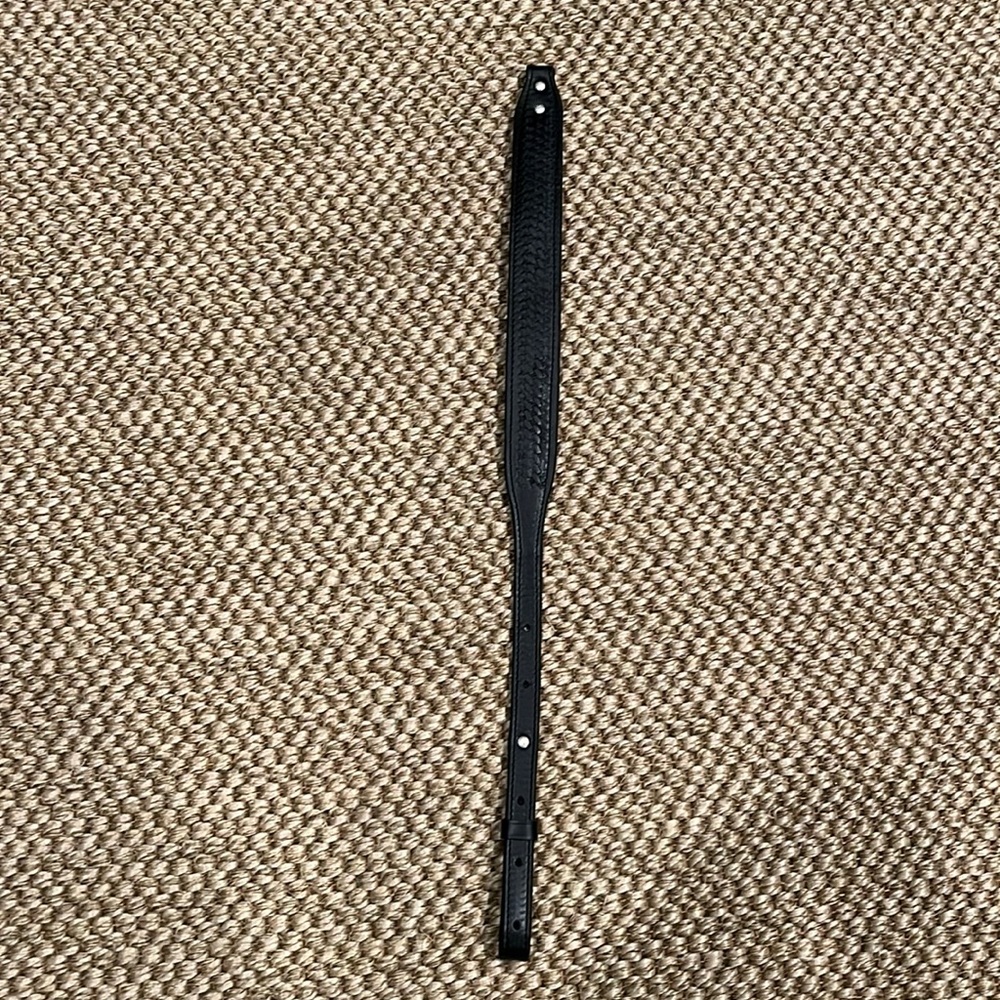 Black Leather Cobra-style Adjustable Rifle Sling